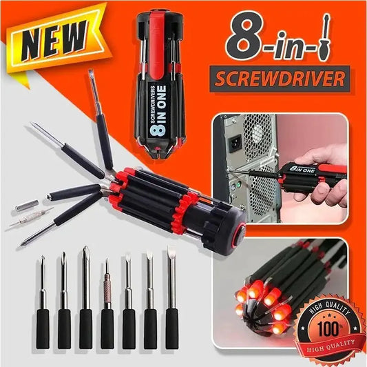 8 Screwdrivers In 1 Tool With Flashlight